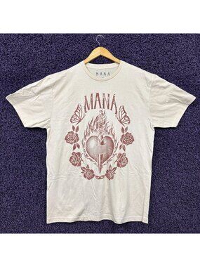 Mana Vivir Sin Aire Tour Mariposa Tracionera Art T-Shirt XL